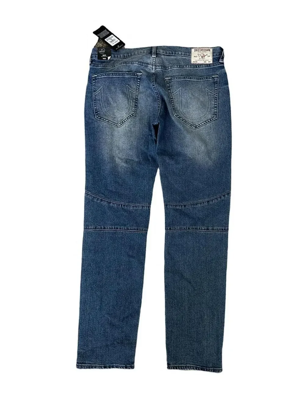 True Religion Rocco Moto Biker Rider Relaxed Skinny Jeans Stretch Size 32x32 New